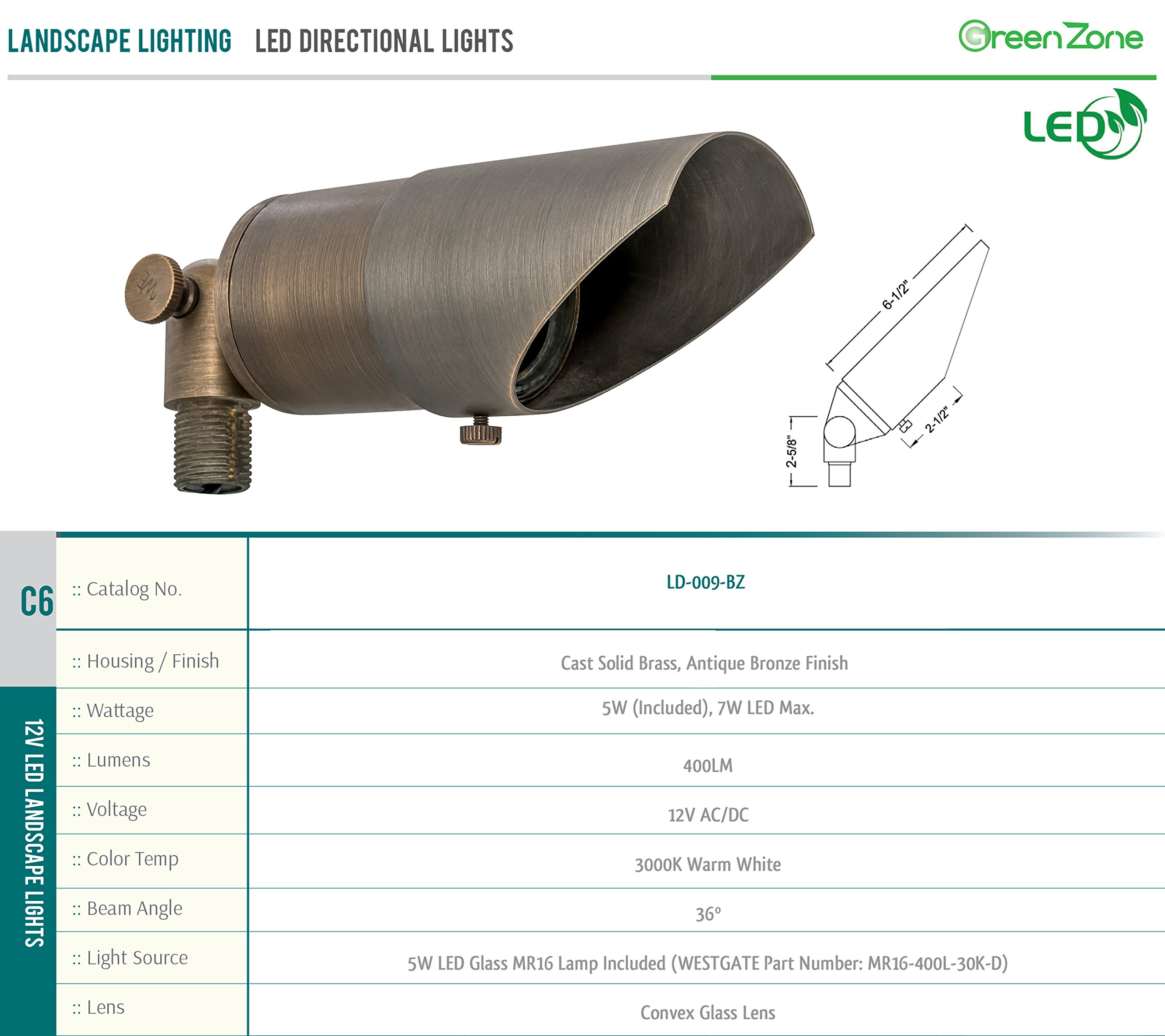 Amazon.co.jp : Westgate照明LED指向性Landscape light-アンティーク